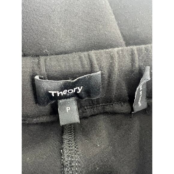 Theory Black Slouchy Double-Knit Jogger Pants - Picture 9 of 14